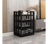Meuble de Rangement multimédia à 4 Niveaux, Rack HiFi réglable pour Composants Audio, Meuble stéréo Facile à Monter, idéal pour Le Salon, Les Jeux vidéo et Le Studio d'enregistrement.