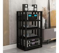 Meuble de Rangement multimédia à 5 Niveaux, réglable, pour chaîne Hi-FI stéréo, avec Composants Audio. Montage Facile. Idéal pour Le Salon, Le Gaming ou Un Studio d'enregistrement. Parfait p