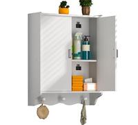 Meuble de rangement mural pour salle de bain - Peu encombrant au-dessus des toilettes - Armoires murales suspendues sans perçage pour petits appartements