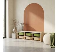 Meuble de rangement pour enfant, 6 bacs en plastique colorés - sora vert olive TU