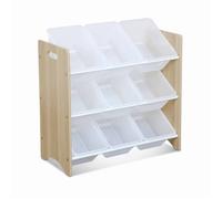Alice's Home - Meuble de Rangement pour Enfant avec 9 casiers - Tobias - MDF décor Bois Naturel. 64x29.5x60cm