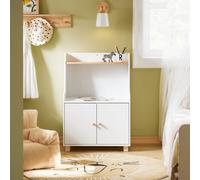 Meuble De Rangement Pour Enfants-1 Compartiment Ouvert Et 2 Portes Blanc