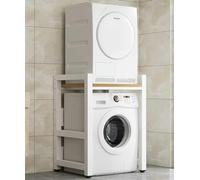 Meuble de rangement pour lave-linge - Kit d'empilage inclus - Capacité de 300 kg - Idéal pour la salle de bain, la cuisine et le balcon - Optimisez votre espace de buanderie