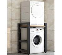 Meuble de rangement pour machine à laver avec kit d'empilage, capacité de 300 kg, idéal pour salle de bain, cuisine, balcon, buanderie