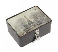 Meuble de Rangement pour Téléphone Portable, Boîte Aux Lettres et À Biscuits Vintage, et Boîte À Bijoux avec Serrure Sécurisée. Utilisez-Le pour Ranger Bonbons, Lettres et Pièces(Gray,Small)