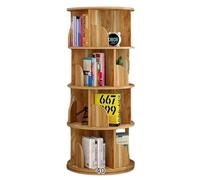 Meuble de rangement rotatif à 6 niveaux en bois multifonction à 360° pour salon et étudiant - Étagère d'angle peu encombrante (40 x 129 cm)