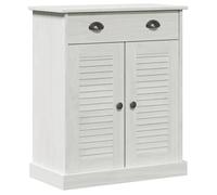 Meuble de rangement salle de bain - vidaXL - Bois de pin massif - Blanc vieilli - 67.5x34x80 cm - Rangement abondant