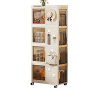 Meuble De Rangement sous Bureau À roulettes, Petite Étagère Mobile pour Étudiants, Organisateur pour Salon, Bibliothèque pour Bureau À Domicile, Chambre Et Cuisine(4 Layers)
