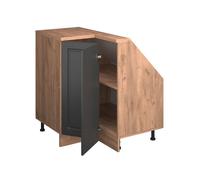 Meuble de rangement sous pente Armoire d'angle Rion 75.6x81.6cm avec 1 porte Anthracite campagne Vicco 58616