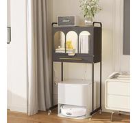 Meuble de rangement sous vide avec portes et tiroirs - Table d'appoint élégante pour salon et chambre à coucher parfaite pour aspirateurs robots mobiles