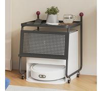 Meuble de rangement sous vide avec roulettes, design caché pour robots balayeurs, table d'appoint peu encombrante pour salon et chambre à coucher