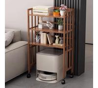 Meuble de rangement sous vide mobile pour robot réglable en hauteur avec roulettes - Design moderne - Solution de rangement ouverte multicouche