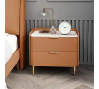 Meuble de rangement, table de chevet à double tiroir avec pieds fuselés, idéale pour les petits espaces dans la chambre ou le salon, design compact pour des solutions de rangement organisées