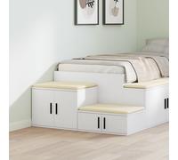 Meuble De Rangement Vidaxl Blanc 103x41x40 Cm En Panneaux De Particules Blanc