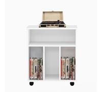 Meuble de Rangement Vinyle LP - bibliothèque - Blanc
