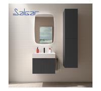 Meuble de salle de bain 1 tiroir BIBA 600 ANTHRACITE MAT - SALGAR 102984