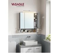 Meuble de Salle de Bain 3 Portes - VASAGLE - Blanc Nuage et Gris Tourterelle - Contemporain - Design
