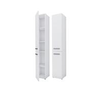 Meuble de salle de bain - 3xEliving - Bagnoli SLIM II - Blanc mat - Meuble sur pied - Colonne de salle de bain