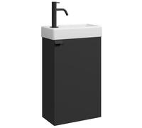 Meuble de salle de bain Apollo - 40 x 22 cm - Noir mat - Armoire lavabo