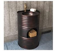Meuble de Salle de Bain autoportant avec lavabo et Vasque, Meuble sous-Meuble Brillant, 57,1 x 48,2 cm, 90,9 cm, cuivre Rouge, sans Miroir (cuivre Rouge sans Miroir)