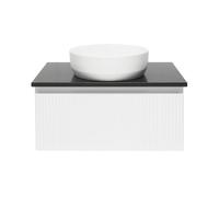 Meuble de salle de bain avec comptoir en granit SAT Evolution 78x30x44,8 cm blanc mat (SATEVO80WMZ)