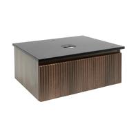 Meuble de salle de bain avec comptoir en granit SAT Evolution 78x30x44,8 cm noyer mat (SATEVO80NAZ)