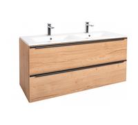 Meuble de salle de bain avec double vasque Naturel Nobia 120x60x46 cm Chêne Sierra (NOBIA120ZDS)