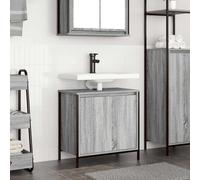 vidaXL Meuble de salle de bain avec lavabo 60x34,5x60 cm 861895 Gris G