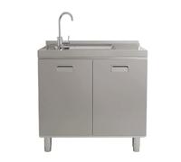 Meuble de salle de bain avec lavabo, évier de cuisine en acier inoxydable, évier d'extérieur à cuve simple/double, pour buanderie, garage, jardin et salle de bain
