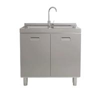 Meuble de salle de bain avec lavabo, évier de cuisine en acier inoxydable, évier d'extérieur à cuve simple/double, pour buanderie, garage, jardin et salle de bain