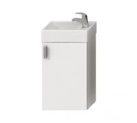 Meuble de salle de bain avec lavabo Jika Litt 40x22,1x67,5 cm blanc H4535111753001