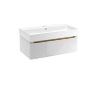 Meuble de salle de bain avec lavabo Naturel Stilla 80x30x45 cm blanc (STILLAD08005U2)