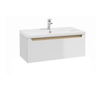 Meuble de salle de bain avec lavabo Naturel Stilla 80x30x45 cm blanc (STILLAD08005U3)