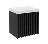 Meuble de salle de bain avec lavabo SAT Delano 60x46 cm noir mat (DELANO60ZCUM)