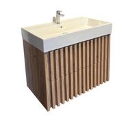 Meuble de salle de bain avec lavabo SAT Delano 60x56x46 cm chêne mat (DELANO60ZDSAT)