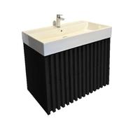 Meuble de salle de bain avec lavabo SAT Delano 60x56x46 cm noir mat (DELANO60ZCSAT)