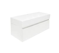 Meuble de salle de bain avec lavabo SAT Evolution 98x30x44,8 cm blanc mat (SATEVO100WMU2)