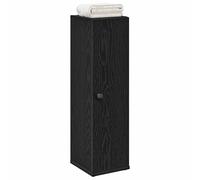 vidaXL Meuble de Salle de Bain avec Porte-Rouleau Noir 20,5x22x72 cm