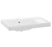 Meuble de salle de bain avec vasque et vidage blanc 80x60cm Bonita