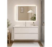 Meuble de salle de bain avec vasque ORIGENBATH IBIZA sans miroir 100x45 cm blanc nordique