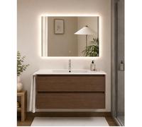 Meuble de salle de bain avec vasque ORIGENBATH IBIZA sans miroir 70x40 cm frêne tea
