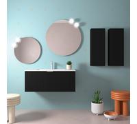 Meuble de salle de bain BIBA 1000 1 tiroir et 1 tiroir intérieur BLACK VELVET - SALGAR 103037