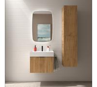 Meuble de salle de bain BIBA 700 1 tiroir CHÊNE AFRICAIN 697 x 405 x 450 mm - SALGAR 102960