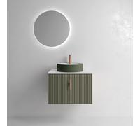 Meuble de salle de bain BIBA 700 1 tiroir et 1 tiroir intérieur GREEN FOREST - SALGAR 103049