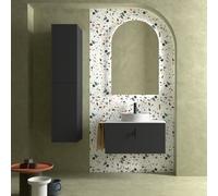 Meuble de salle de bain BIBA 800 1 tiroir anthracite mat 797 x 405 x 450 mm - SALGAR 102986