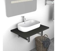 Meuble de Salle de Bain Blanc 60x40x16,3 cm Support de Lavabo Toilette vidaXL