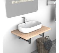 Meuble de Salle de Bain Blanc 60x40x16,3 cm Support de Lavabo Toilette vidaXL