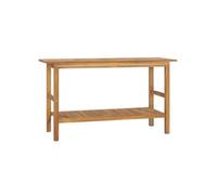 Meuble de Salle de Bain Bois de Teck Solide 132x45x75 cm Armoire Lavabo vidaXL