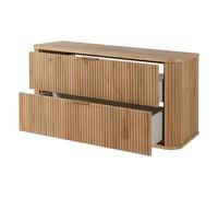 3E 3xE living.com Meuble de Salle de Bain Chêne Craft avec poignée dorée, 41,5 x 120 x 51,7 cm