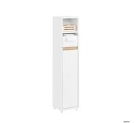 Armoire pour Salle de Bain avec Etagère et Tiroir, Blanc